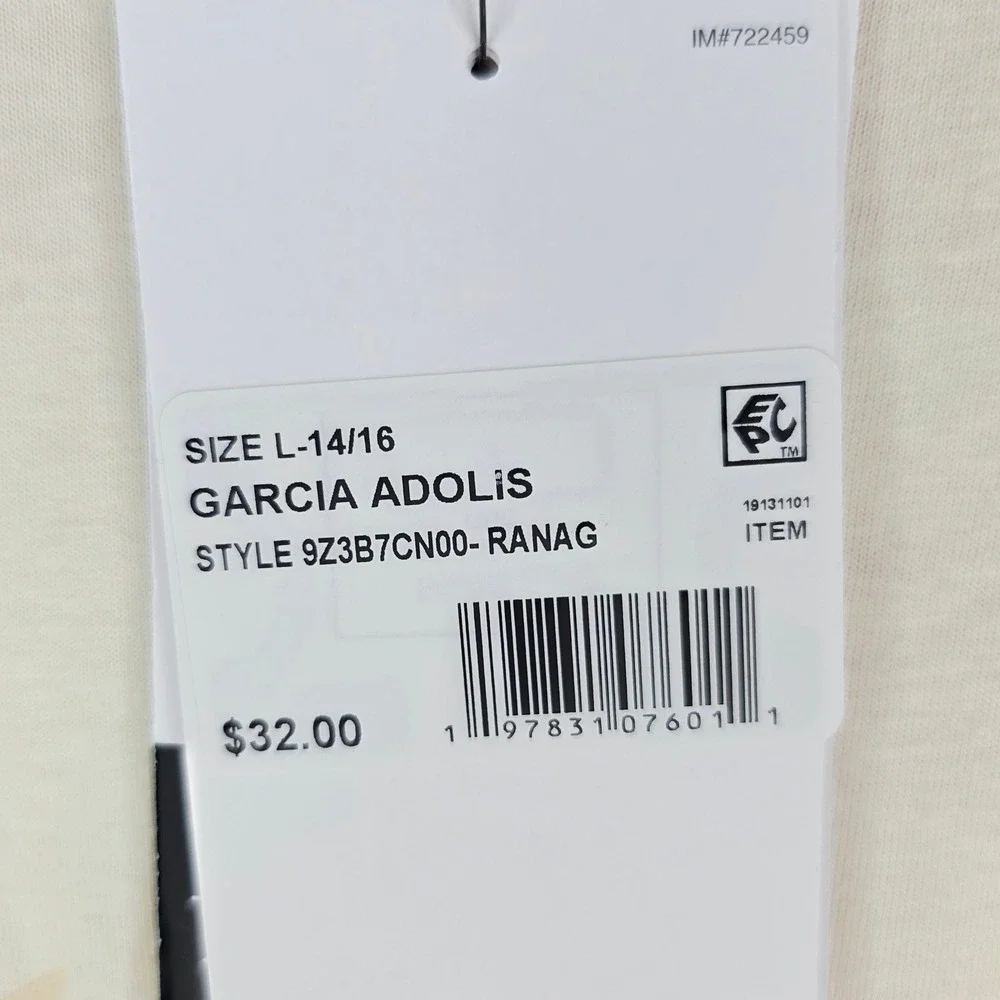 Nike Kids Texas Rangers Adolis Garcia 53 T-Shirt Cream Youth Large 14/16